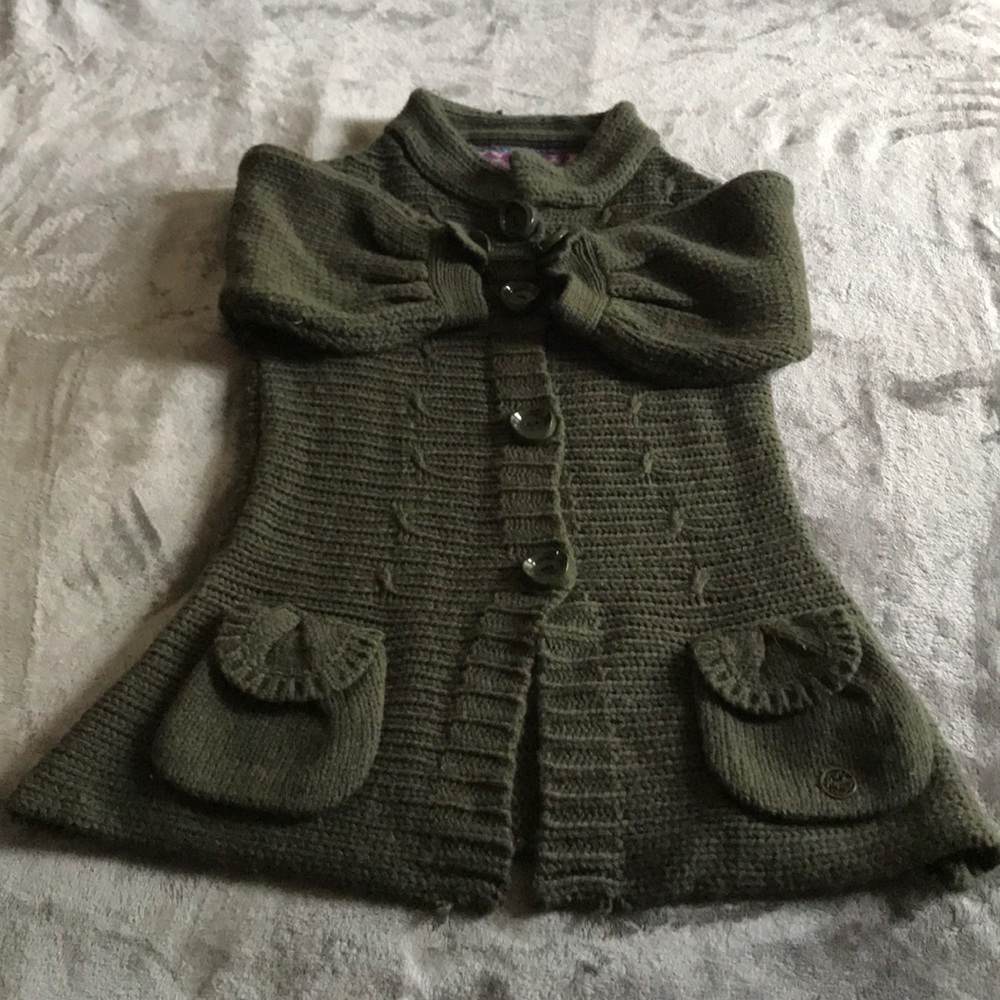 REPLAY Wool-blend Dark Green Chunky Knit Sweater